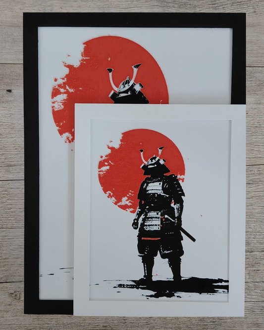 Quadro 3D Samurai - Stampa HueForge