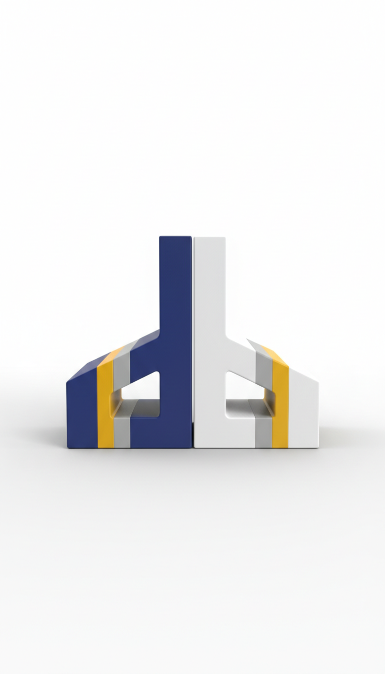 Ferma libri 3D stampato geometrico
