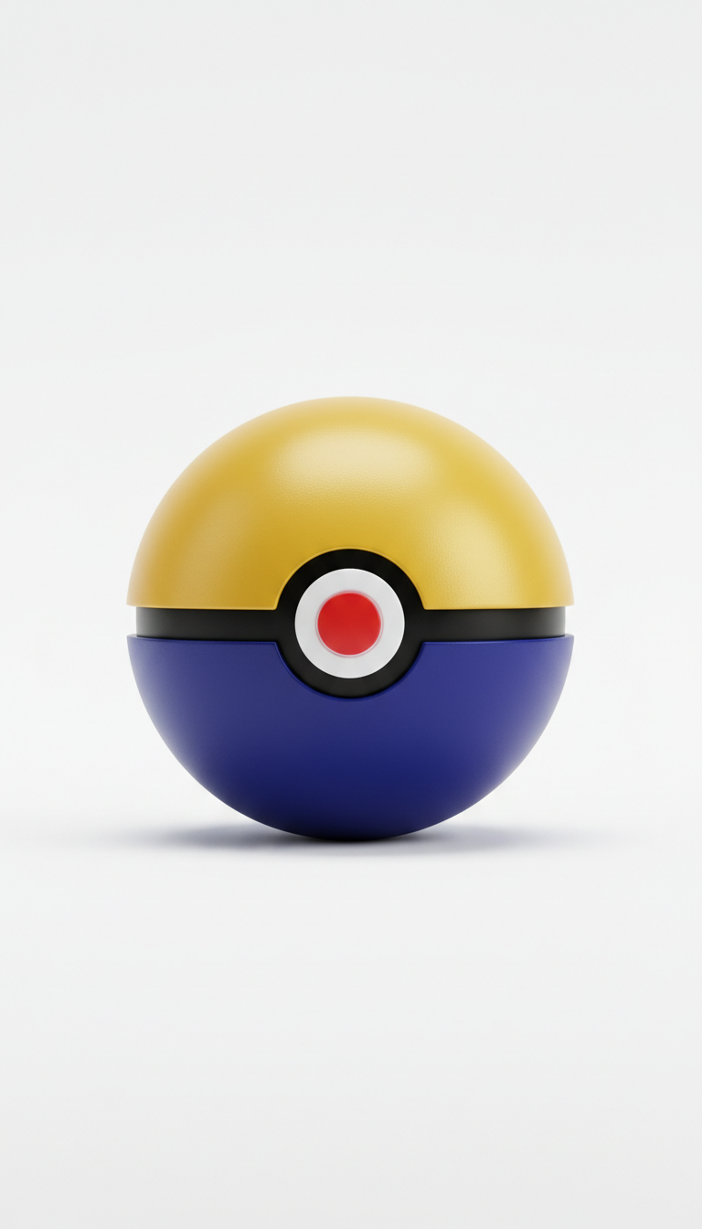 Fermalibri Poké Ball 3D stampato