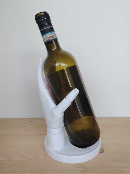 Mano Portabottiglie — Porta Vino Decorativo Stampato in 3D