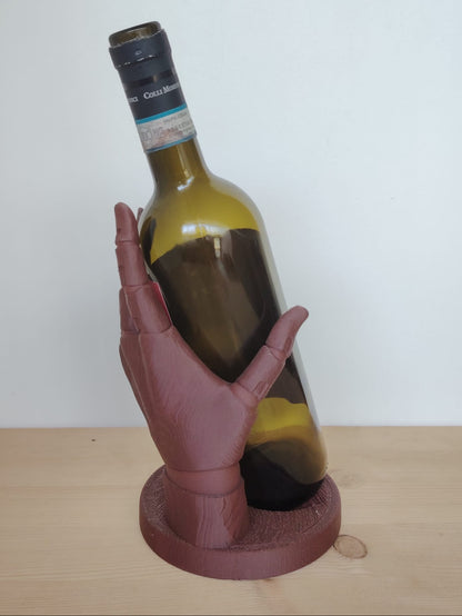 Mano Portabottiglie — Porta Vino Decorativo Stampato in 3D