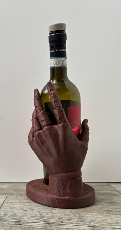 Mano Portabottiglie — Porta Vino Decorativo Stampato in 3D