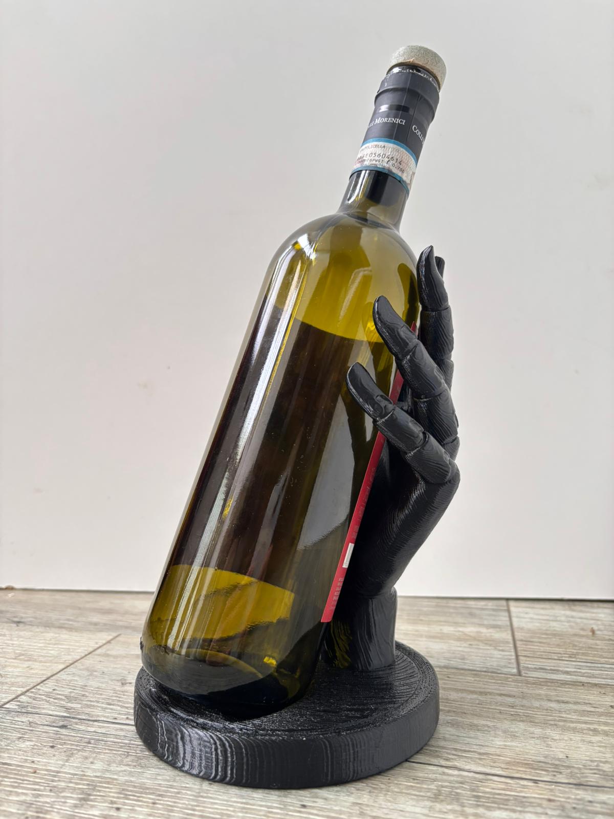 Mano Portabottiglie — Porta Vino Decorativo Stampato in 3D