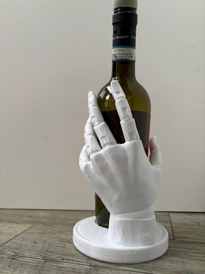 Mano Portabottiglie — Porta Vino Decorativo Stampato in 3D