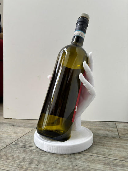 Mano Portabottiglie — Porta Vino Decorativo Stampato in 3D