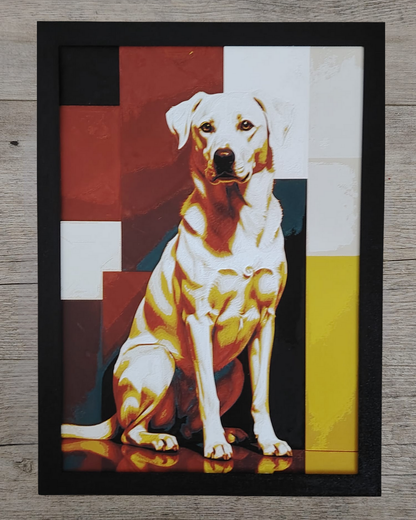 Quadro 3D Cane - Stampa HueForge