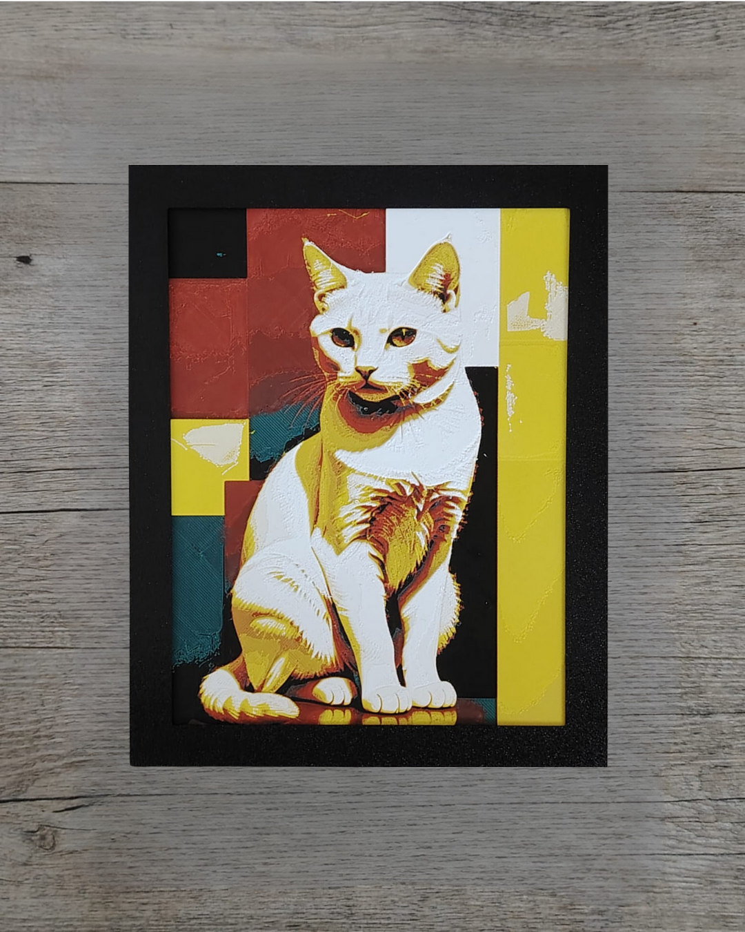 Quadro 3D Gatto - Stampa HueForge