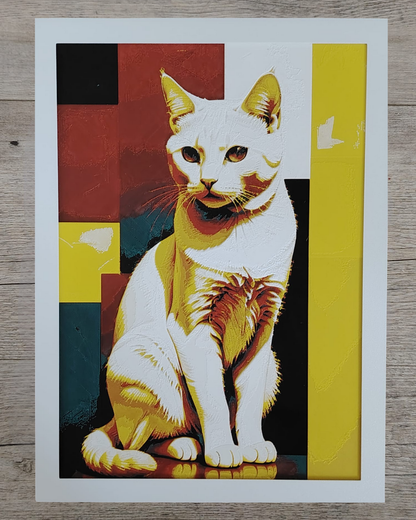 Quadro 3D Gatto - Stampa HueForge