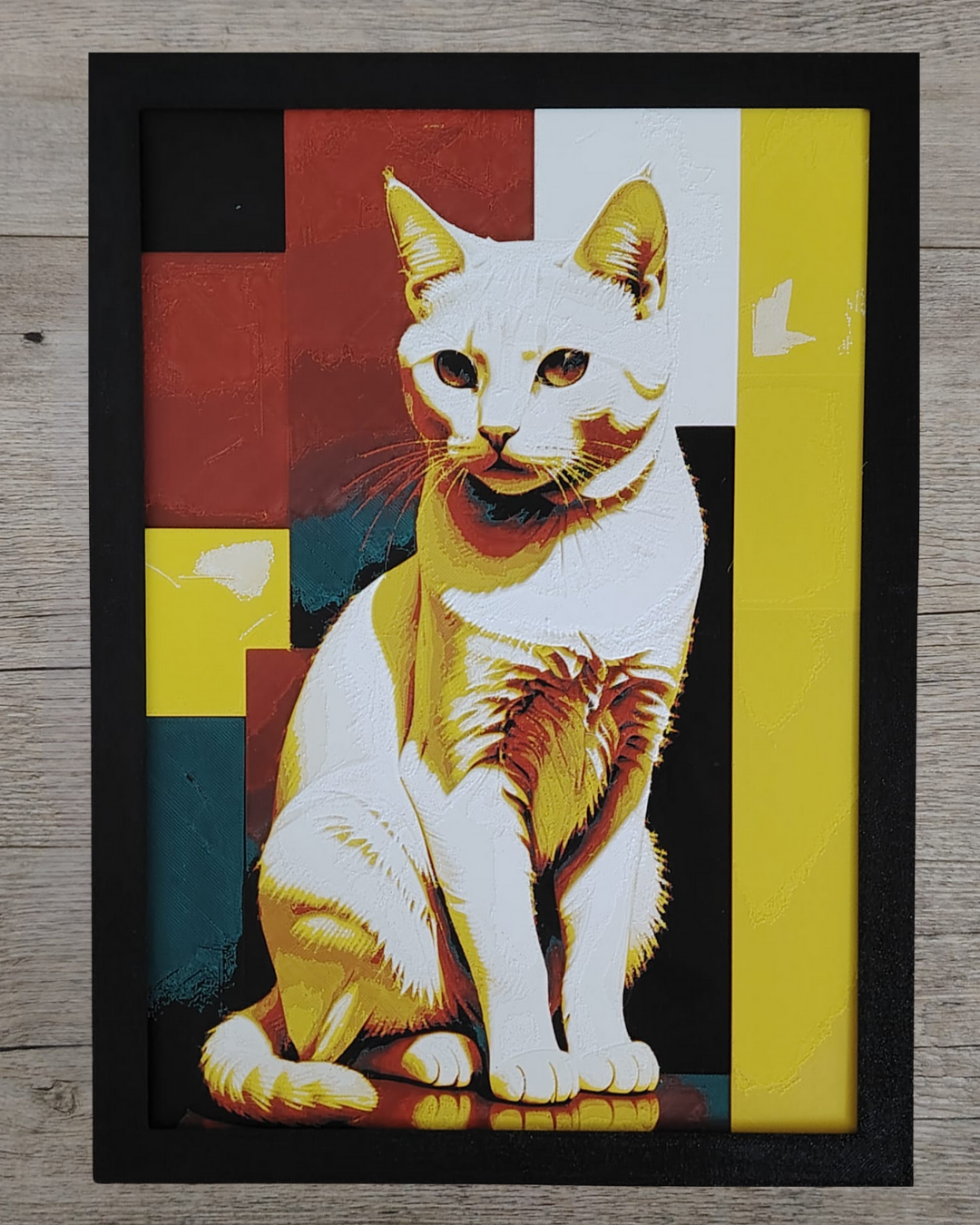 Quadro 3D Gatto - Stampa HueForge