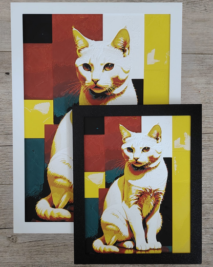 Quadro 3D Gatto - Stampa HueForge