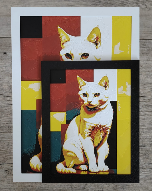 Quadro 3D Gatto - Stampa HueForge