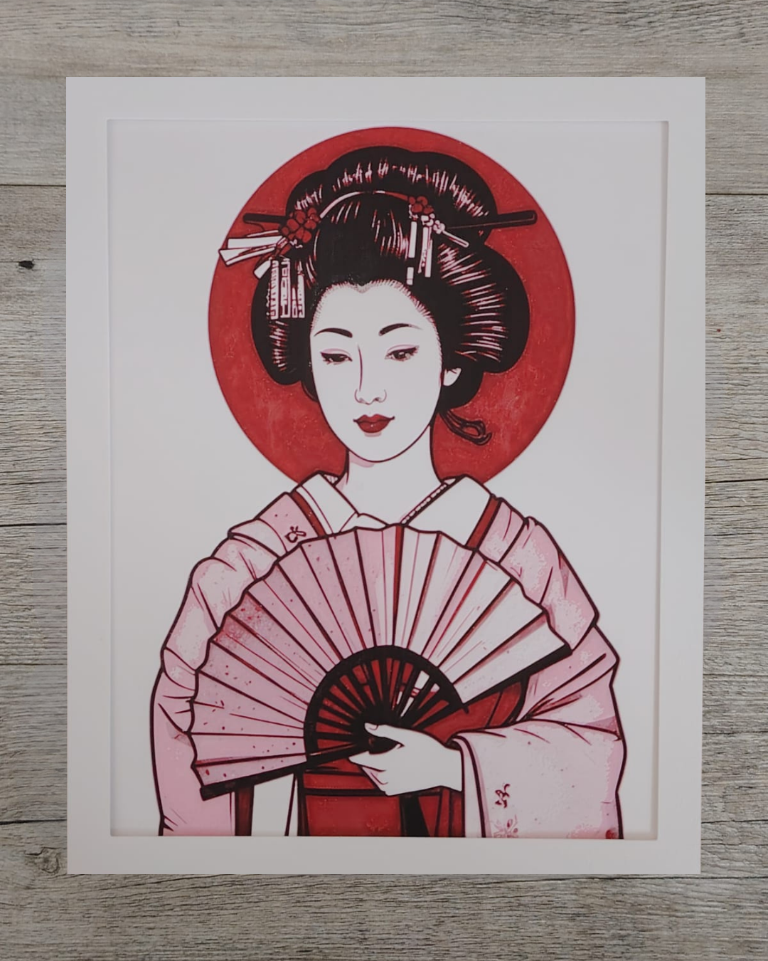 Quadro 3D Geisha - Stampa HueForge