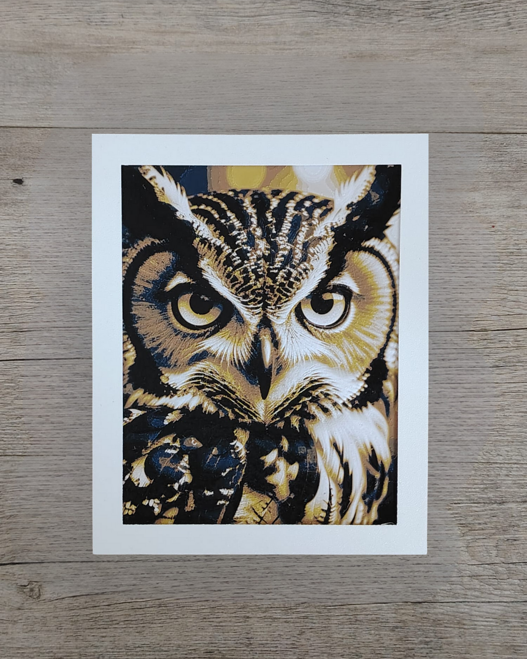 Quadro 3D Gufo Blu - Stampa HueForge