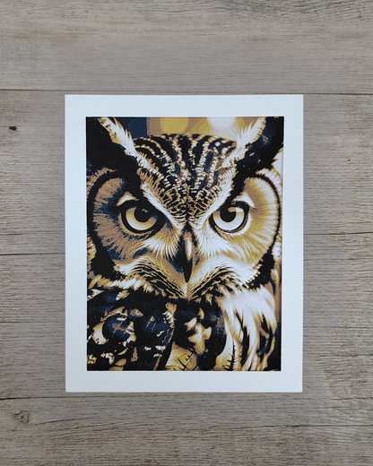 Quadro 3D Gufo Blu - Stampa HueForge