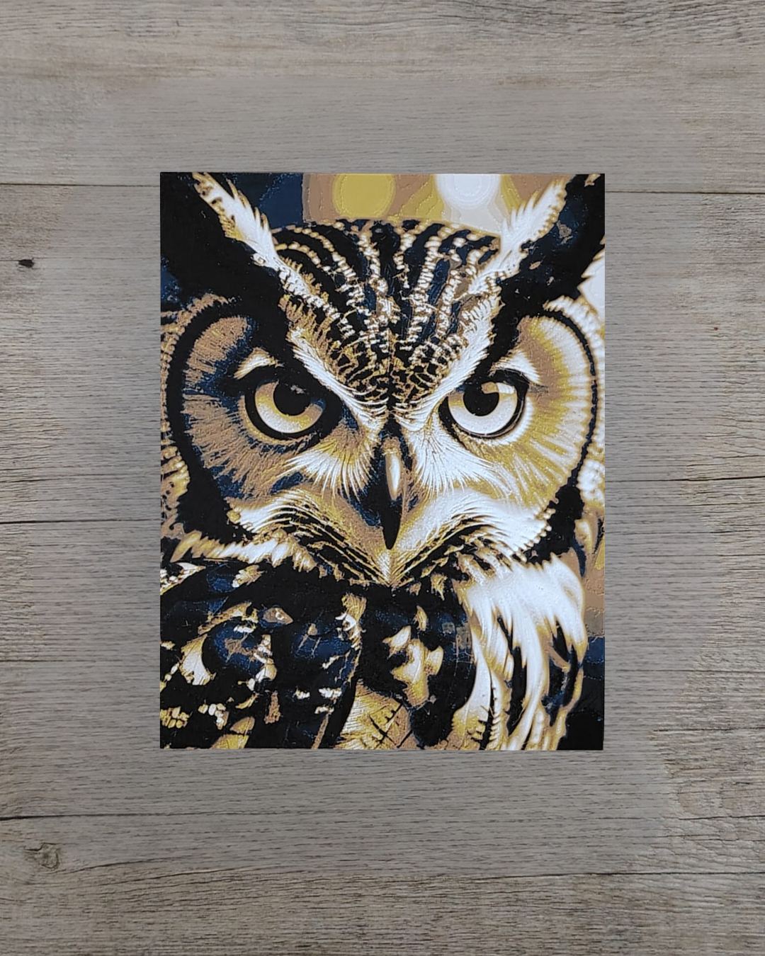 Quadro 3D Gufo Blu - Stampa HueForge