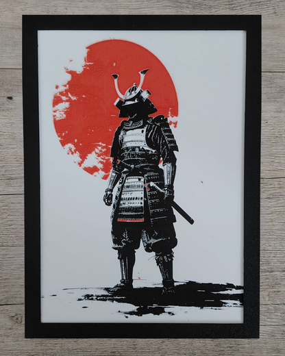 Quadro 3D Samurai - Stampa HueForge