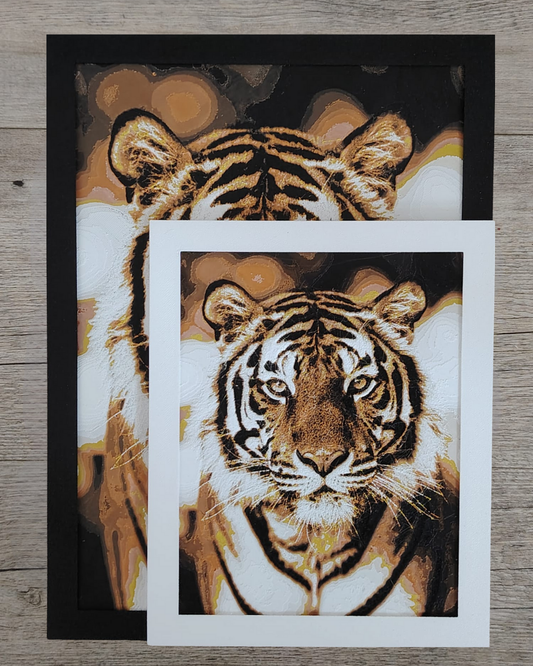Quadro 3D Tigre della Foresta - Stampa HueForge